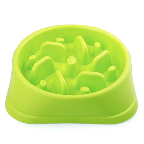 JASGOOD Dog Feeder Slow Eating Pet Bowl Eco-Friendly Durable Non-Toxic Preventing Choking Healthy Design Bowl for Dog Pet