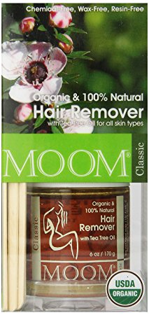 MOOM Moom Organic Hair Removal Kit with Tea Tree Oil 6 Ounce