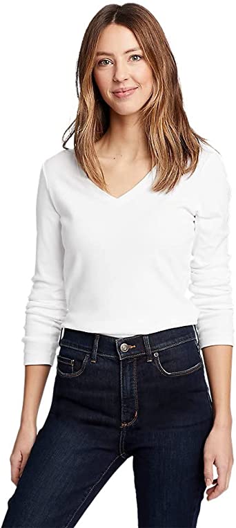 Eddie Bauer Women's Favorite Long-Sleeve V-Neck T-Shirt