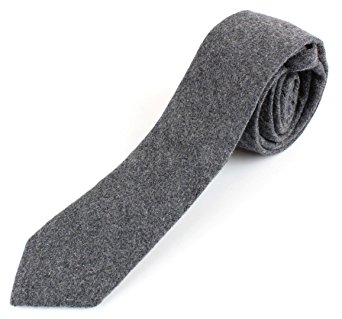 Men's Wool Knit Skinny Vintage Weave Necktie Tie Textured Worn Style - 2 1/2" Width Tie