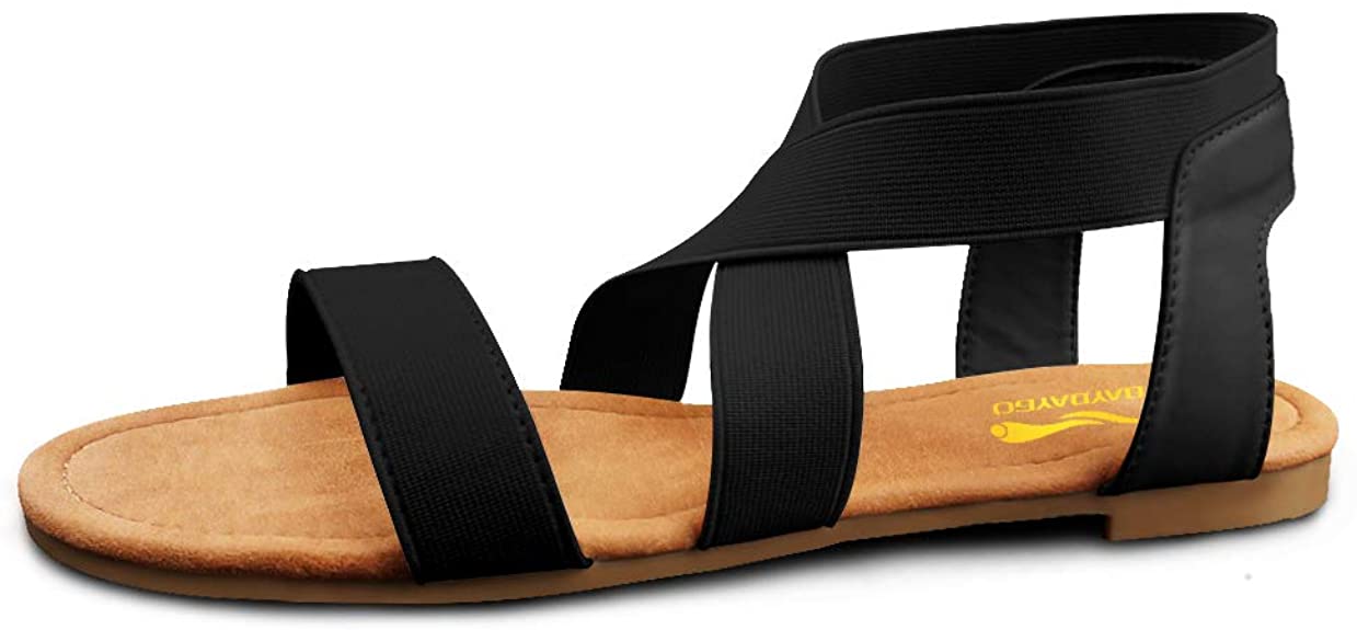 DAYDAYGO Women's Elastic Flat Sandals