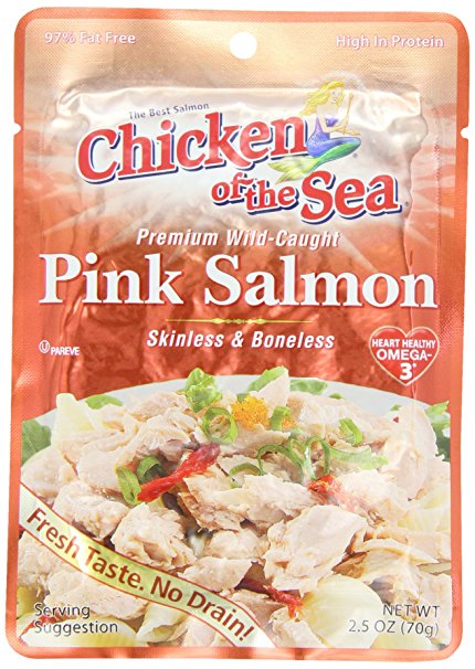 Chicken of the Sea Premium Skinless and Boneless Pink Salmon, 2.5 Ounce