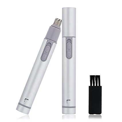 CNAIER Professional Ear & Nose Trimmer, Stainless Steel Blades, Wet/Dry, Battery-Operated