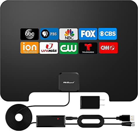 2023 Newest HD TV Antenna up 180 Miles Range-Indoor Antenna Support 4K 1080P All Older TV's & Smart TV, Digital Antenna with Amplifer Signal Booster-18 FT Premium Coaxial Cable