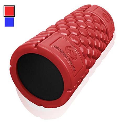 Muscle Foam Roller - Revolutionary Textured Grid Exercises & Massages Muscles - Super High Density EVA Provides Deep Tissue Massage for Back, IT Band, Legs & Arms …