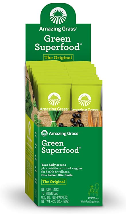 Amazing Grass Original Organic Green Superfood - Pack of 15 Sachets