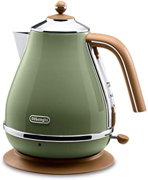 Delonghi Electric kettle (1.0L)「ICONA Vintage Collection」 KBOV1200J-GR (Olive green)【Japan Domestic genuine products】