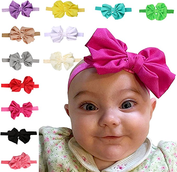 Papiarts Chiffon Baby Headbands,Girl's Hairbands for Newborn,Infant and Toddler