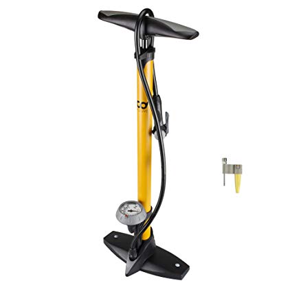 CyclingDeal High Pressure Bicycle Bike Floor Air Pump Gauge Rapid T-Valve 160 Psi