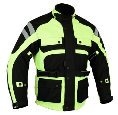 Bikers Gear UK Motorcycle Infinity Hi Viz Waterproof Jacket Armour & Vented