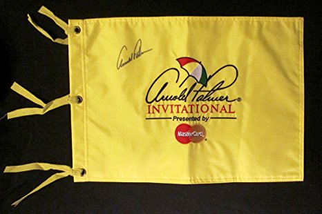 ARNOLD PALMER AUTOGRAPHED HAND SIGNED BAY HILL INVITATIONAL GOLF FLAG w/COA