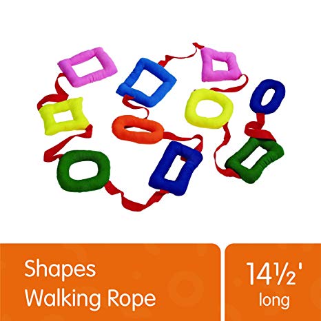 Excellerations Shapes Walking Rope for Kids Classroom Supplies(14 1/2' Long)