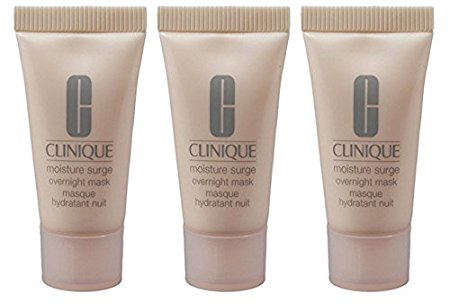Lot of 3X Clinique Moisture Surge Overnight Mask for All Skin Types travel size 1oz each total 3oz