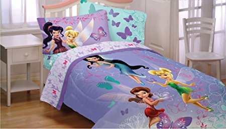 Disney Fairies Sparkling Butterflies Twin-Full Bed Comforter