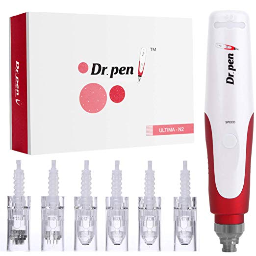 Dr. Pen Ultima N2 Professional Microneedling Pen with 4xNano, 1x12-Pin, 1x36-Pin Replacement Cartridges