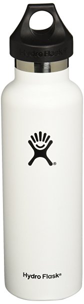 Hydro Flask Vacuum Insulated Stainless Steel Water Bottle, Standard Mouth w/Loop Cap