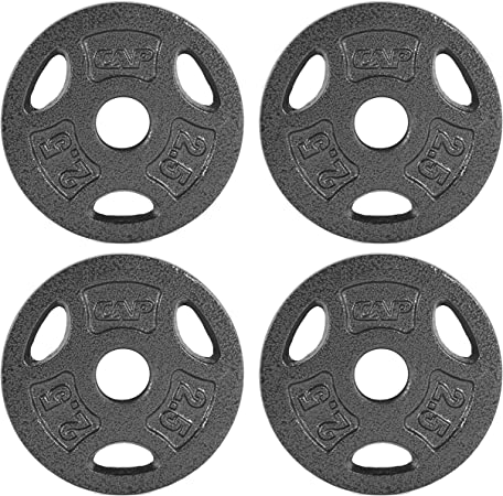 WF Athletic Supply Cast Iron 1-Inch Standard Grip Plate for Strength Training, Muscle Toning, Weight Loss & Crossfit - Multiple Choices Available