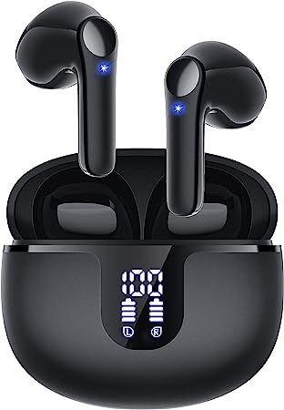 Wireless Earbuds, Bluetooth 5.2 Headphones Hi-Fi Stereo, Ear Buds IPX7 Waterproof with ENC Noise Cancelling Mic, 40H Playtime with LED Digital Display, Touch Control Bluetooth Earbuds for Android/iOS