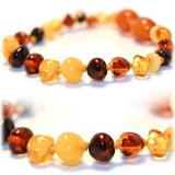 Certified Baltic Amber 55 inch bracelet mixed colors - Anti-inflammatory