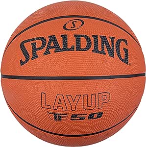 Spalding - TF-50 - Klassische Farbe - Basketball - Anfängerball - Material: Gummi - Outdoor - Anti-Rutsch - Hervorragender Grip - Sehr widerstandsfähig - Nicht aufgeblasen