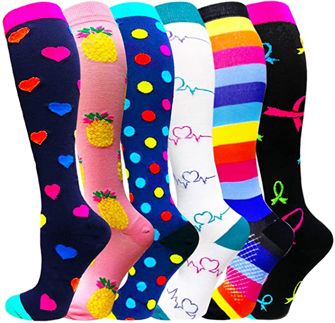 Compression Socks for Women&Men (20-30mmHg)- Best for Running, Travel,Cycling,Pregnant,Nurse, Edema