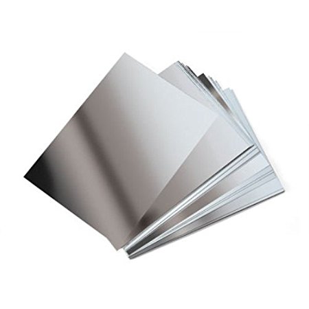 Hygloss 10 Mirror Board Sheets, 12" x 12", Silver