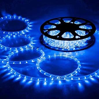 LEONLITE Fulfilled by Light House 3014 LED Waterproof 10 m SMD Roll Strip Rope Pipe Light (120 LED/m, Blue)