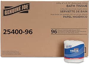 Genuine Joe 2-ply Standard Bath Tissue Rolls