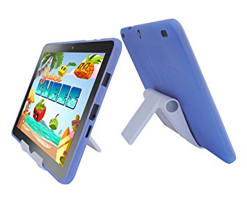 Insignia Flex NS-P10A7100 TPU Case - iShoppingdeals Slim Fit , Anti-Slip Protective TPU Rubber Gel Cover for Insignia Flex 10.1" NS-P10A7100 Tablet 2016 Release Case and View Stand Holder (Light Blue)