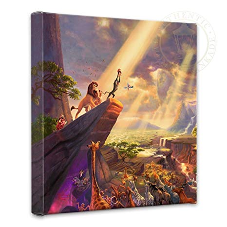 Thomas Kinkade 14x14 Gallery Wrapped Canvas Lion King