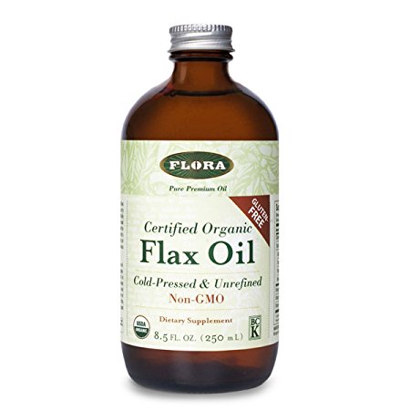 Flora Certified Organic Flax Oil - Cold Pressed & Unrefined 17 fl.oz
