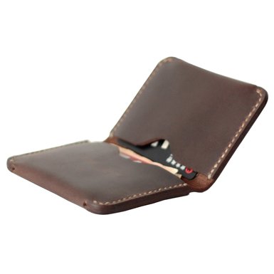MEKU Men's Handmade Slim Leather Wallet Credit Card Holder Slim Wallet