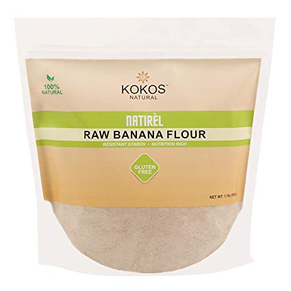 Kokos Natural Raw Green Banana Flour, Gluten Free, Suitable for Paleo and Primal Diet, Nutrition Rich, Chemical and Preservative Free - 500 grams (17.65 oz)