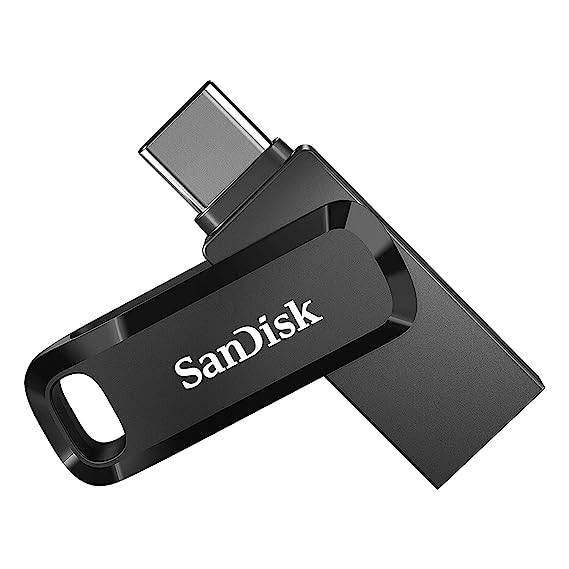 San-Disk Ultra Dual Drive Go USB Type C Pendrive for Mobile (Black, 128 GB,