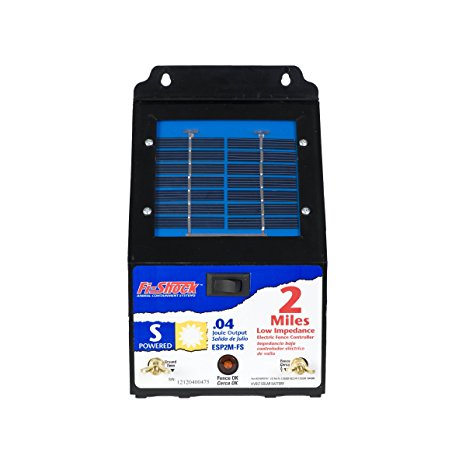 Fi-Shock 2 Mile Solar Powered Low Impedance Pet Deterrent Fence Energizer ESP2M-FS
