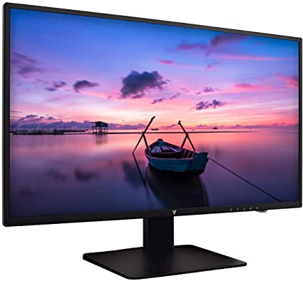 V7 L238E-2N 23.8" FHD 1920 x 1080 ADS-IPS LED Monitor, HDMI, DP, DVI, VGA, Speaker, HDMI Cable