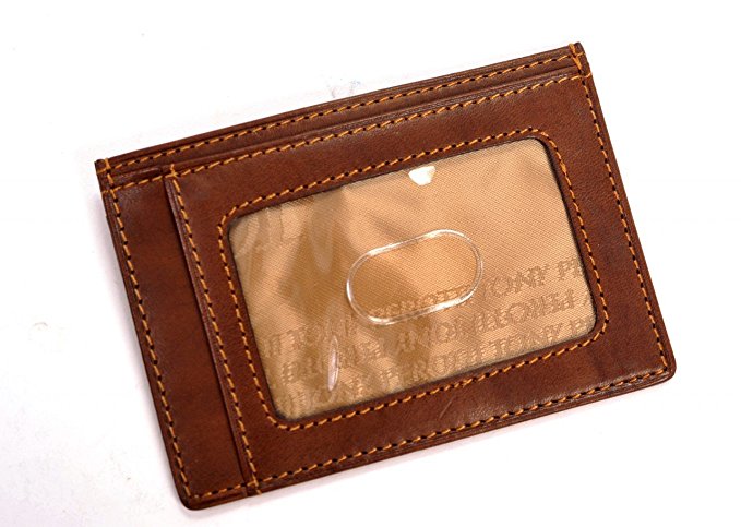 Tony Perotti Italian Leather Prima Weekend Wallet w/ I.D Window,Credit Card Slot