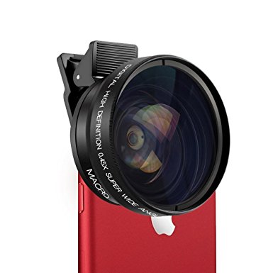 2-in-1 IPhone Camera Lens With Professional Japan Optics, Includes 0.45X Wide Angle Lens and 15X Macro Lens, With 37MM For Photo And Video
