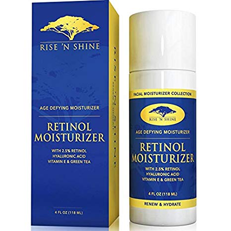 Retinol Night Cream & Face Moisturizer –2.5% Retinol Moisturizer w/Hyaluronic Acid, Vitamin E, Green Tea for Effective and Gentle Anti Aging Face Cream/Dark Spot Corrector/Eye Cream (4 oz - 4 Pack)