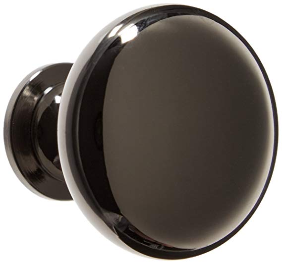 Amerock Designer Import 1-1/4" Diameter Black Nickel Cabinet Hardware Knob - 25 Pack