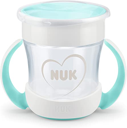 NUK 10255598 Mini Magic Cup Leak-Proof 360° Drinking Rim from 6 Months Practical Handles BPA 160 ml White 155 g