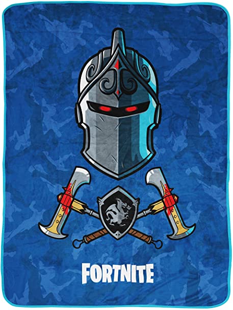 Jay Franco Black Knight Blue Camo Throw Blanket (Official Fortnite Product)