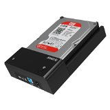 ORICO SuperSpeed USB30 HDD Hard Drive and SSD Docking Station for 25 and 35 inch SATA Support 4TB HDD - Black6518US3