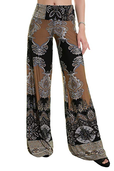 Uptown Apparel Women’s High-Waist Wide-Leg Palazzo Lounge Pants – Ideal for Tall Women