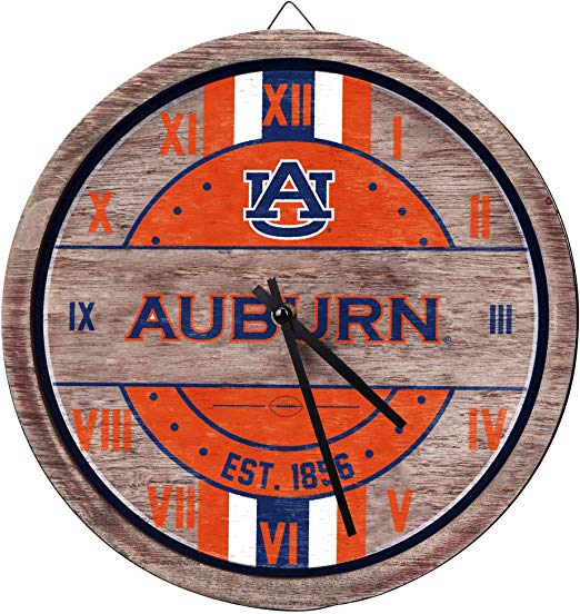 FOCO NCAA Wooden Barrel Wall Clock