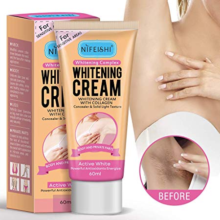 Underarm Whitening Cream,Lightening Cream Effective for Lightening & Brightening Armpit, Knees, Elbows, Sensitive & Private Areas, Whitens, Nourishes, Repairs Skin,Get Rid of Dark Fast (NIFEISHI)