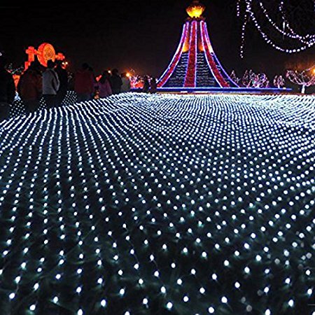 672 LED 4m *6m Net Light Net Mesh Fairy Lights Twinkle Lighting Christmas Wedding 220V - White