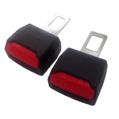 Mini Seat Belt Extender Universal Car Safety Seatbelt Clip Extender Buckle - 2-pack Black