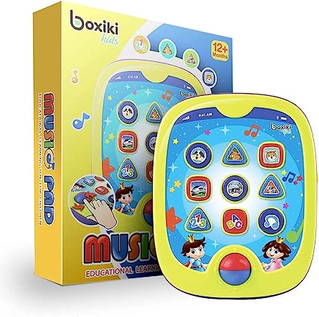 Boxiki Kids Smart Pad for Babies and Children Learning Educational Toddler Tablet Toy for Infants with Kids' Learning Games. Learn Numbers, ABC Learning, “Can You Find?” Game, Music