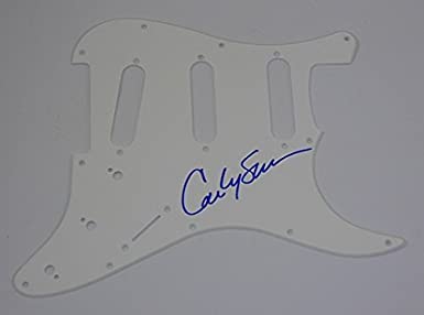 Carly Simon Clouds in My Coffee Signed Autographed Fender Strat Electric Guitar Pickguard Loa